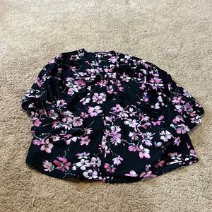 Express long sleeve chiffon button up blouse